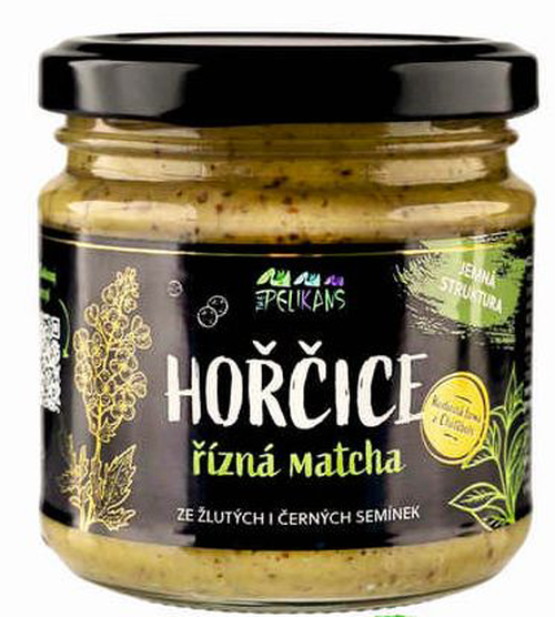 The Pelikans Hořčice řízná Matcha, 170 g