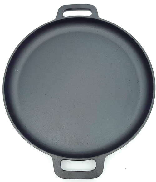 Litinová grilovací pánev BestBerg BBBQ-10GP / 34,5 cm / antracit