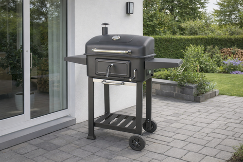 Multifunkční gril na dřevěné uhlí BestBerg BBBQ-11B / 54 x 42,5 cm / černá