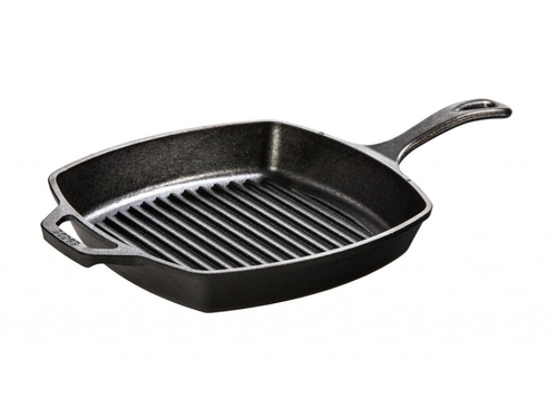 Čtvercová litinová grilovací pánev Lodge 26 cm