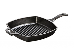Čtvercová litinová grilovací pánev Lodge 26 cm