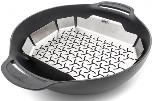 Wok pánev a sada pro Weber Gourmet BBQ System 12x40x42,5 cm