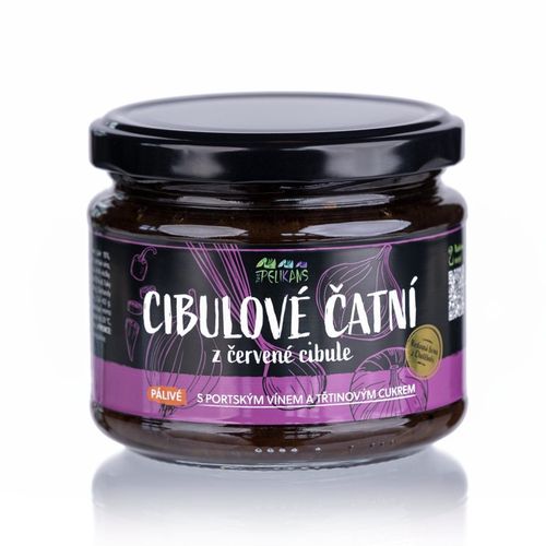 Cibulové čatní z červené cibule pálivé 250 g